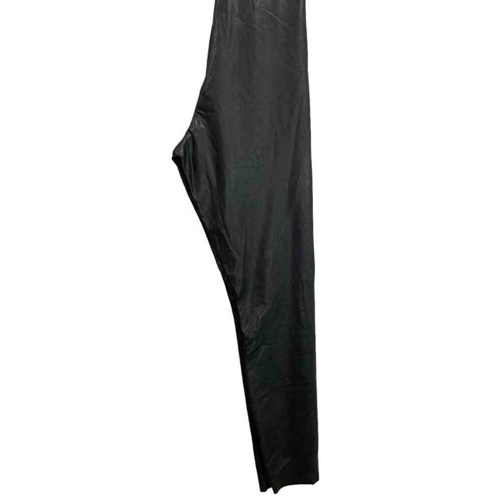 XS 90 Degree by Reflex Womens Leatherette Leggings Super Hi Rise Ankle Length Br